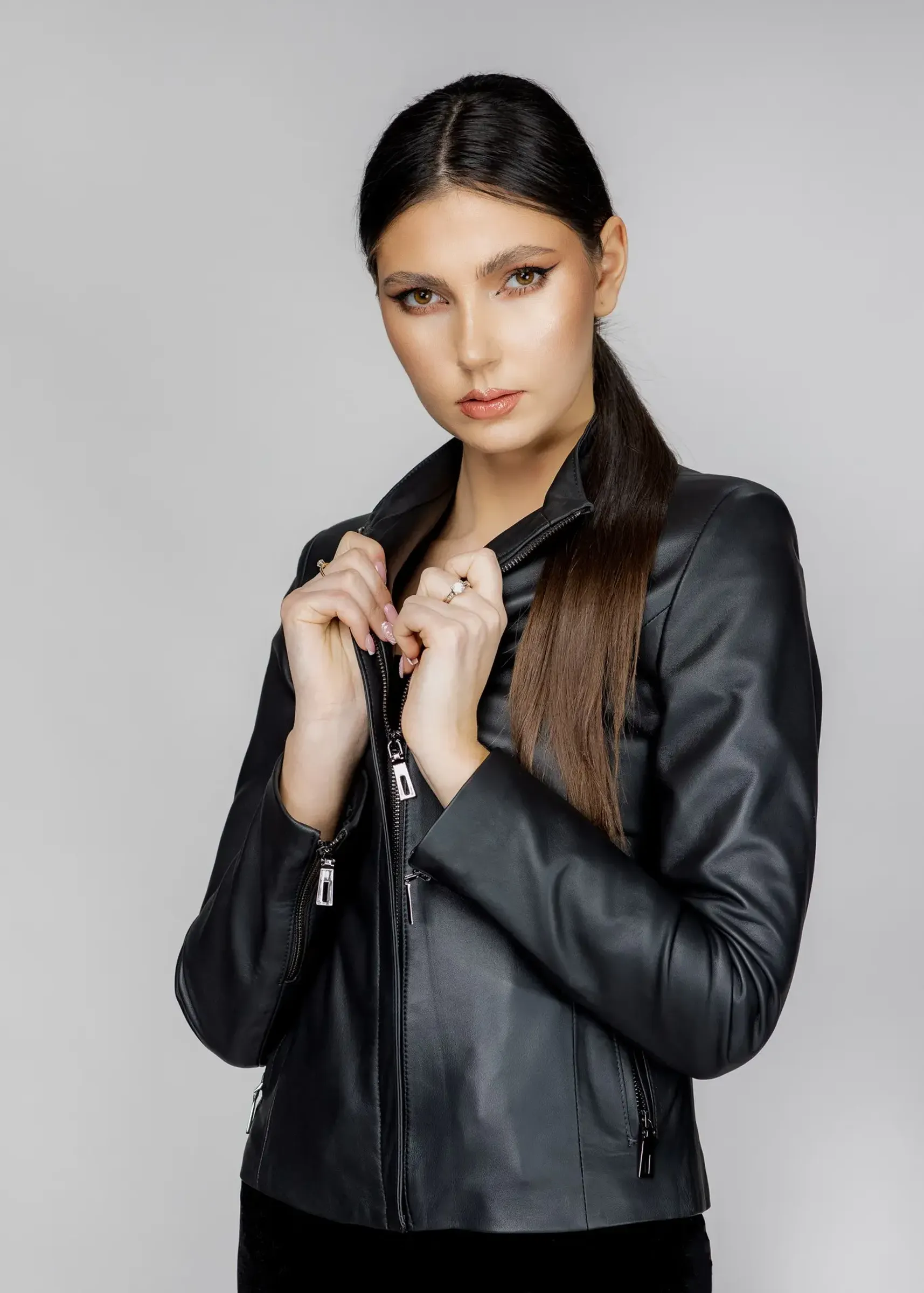 Geacă de Damă din Piele de Miel Model Andreea