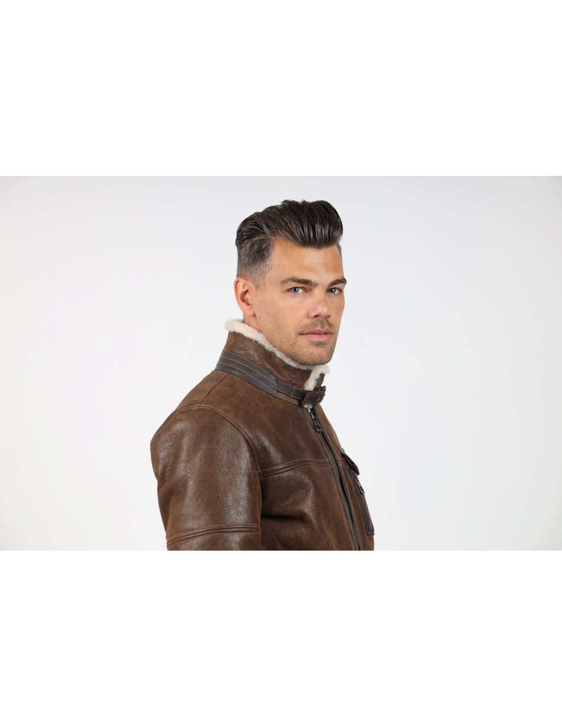 Geacă de Bărbați din Blană de Miel Napalan Florin GB5 - imagine 7