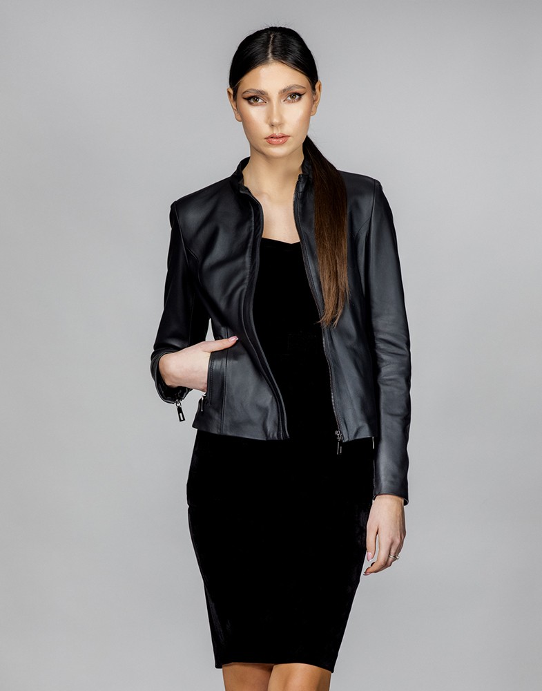 Geacă de Damă din Piele de Miel Model Andreea - imagine 5